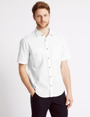 Pure Cotton Shirt with Pockets